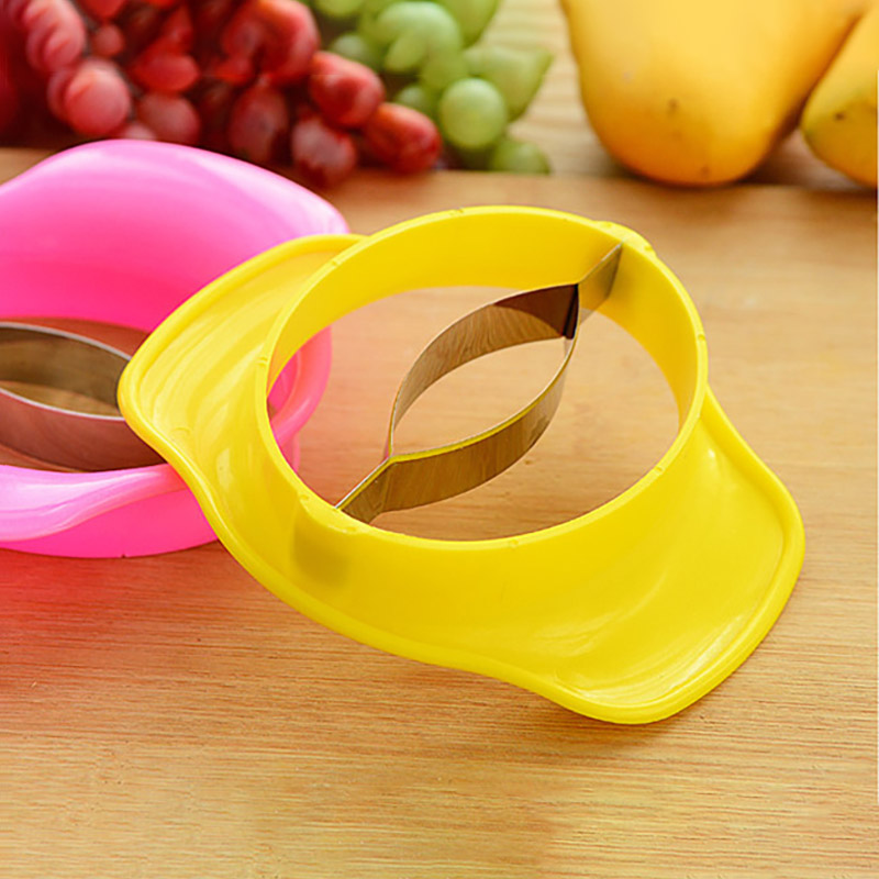 1pc Stainless Steel Mango Cut Creative Kitchen Mango Splitter Fruit Kitchen Gadget Accessories Peach Slicer Cutter