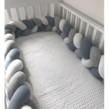 3M Baby Bed Bumper Protector Infant Cradle Pillow Cushion Braid Knot Bumper Crib Bumper Tour De Lit Bebe Tresse Room Decor