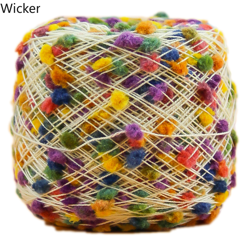 Japan Trendy Multi-color Fancy Knot Yarn 50 G Anti-pilling Polyester Blend Handknitting Yarn for Hand Crocheting Scarf Sweater
