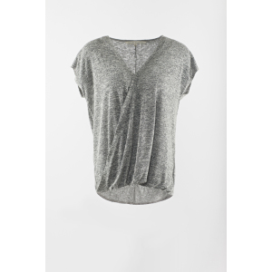 Novelty grey short sleeve cap sleeve pullover