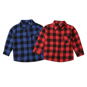 Toddler Casual Clothes Christmas Toddler Baby Girl Boy Clothes Plaid Top Shirt Coat Jacket Outwear