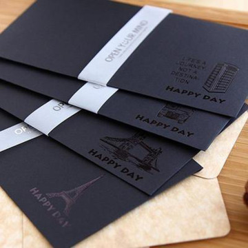20 pcs/lot Vintage Black Craft Paper Envelopes Mini Paper Envelope for Post Card Scrapbooking Letter Gift Stationery