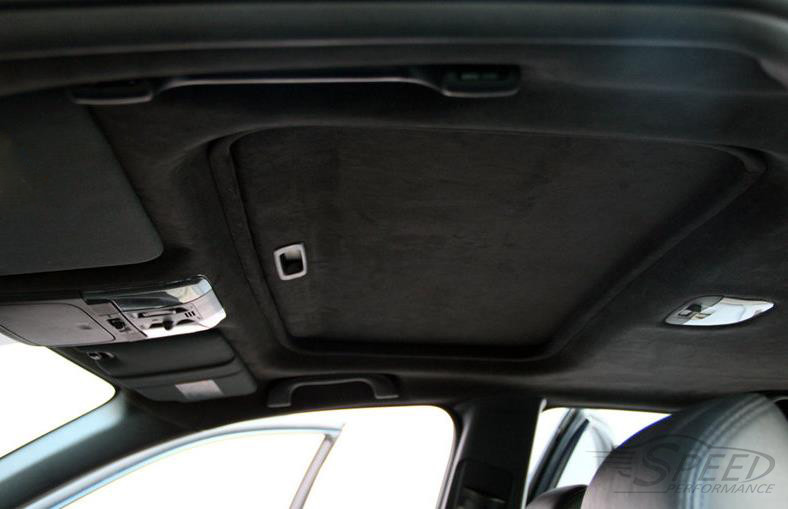 Soft Black Car Interior Vinyl Micron Suede Fabric