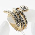 Fashion Personality Hot Sale Promotional gold plated Rings full rhinestone crystal metal alloy finger Ring