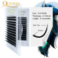 Quewel Flat Lashes Extension For Professionals Ellipse Flat Lash Split Tip profession Soft Silk Quewel Flat Eyelash C/D Curl