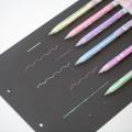 12 Colors/Set Lovely DIY Photo Album Black cardboard Dedicated Pen Crayons Colorful Pens Kandelia Water Chalk Pen 0.8mm Thicknes