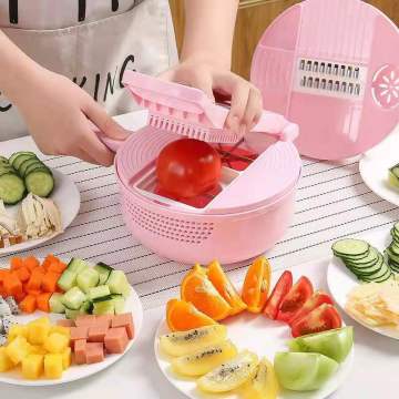 Multi-Function Vegetable Cutter Fruit Slicer Grater Shredders Drain Basket Slicers 13 In 1 Gadgets Kitchen Accessories