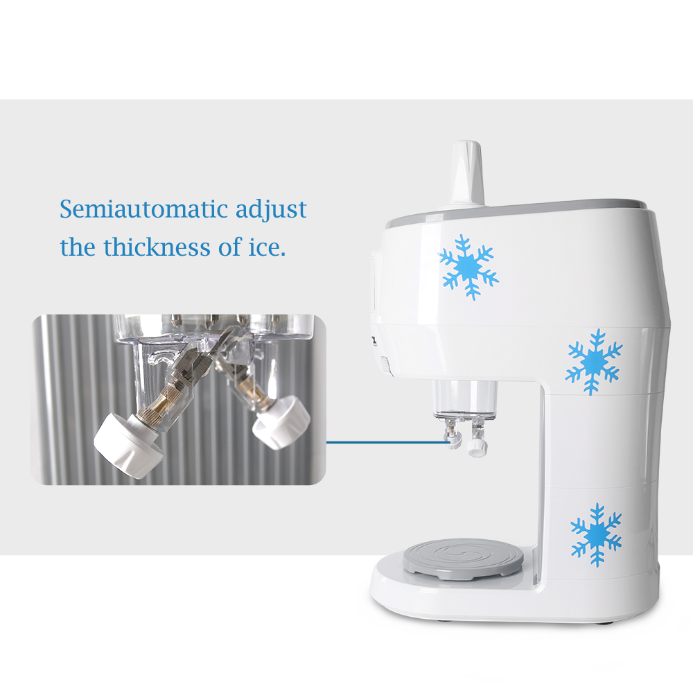 ITOP 300W Semi-automatic Snowflakes Ice Crusher Shaved Machine Fruit Juice Store Electric Smoothies Snowflake Maker 70kgs/h