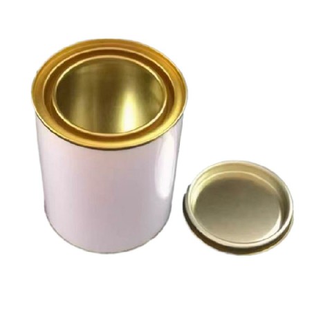 Stainless steel paint bucket.