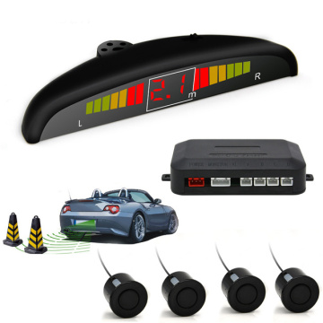 Car Parking Sensors Parktronics 4 Black/silver/white/red/blue Flat Sensors Reverse Backup Radar Sound Buzzer