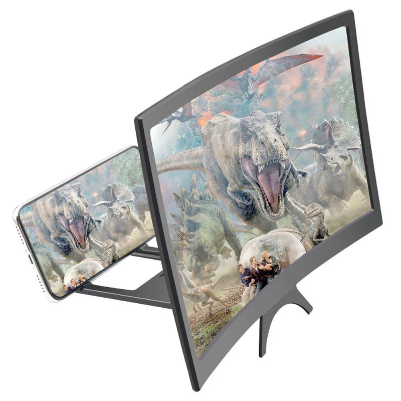 Mobile Phone Curved Screen Amplifier HD 3D Video Mobile Phone Magnifying Glass Stand Bracket Phone Foldable Holder