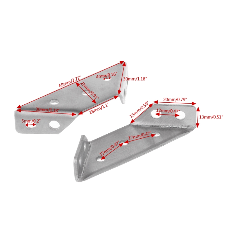 4PCS Stainless Steel Angle Corner Brackets Fasteners Protector Right Angle Corner Stand Supporting Furniture Hardware