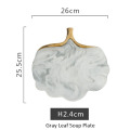 Gray Leaf Plate - L