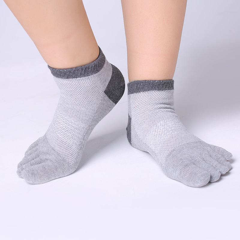 1 pair Breathable Unisex Men Women Socks Sports Ideal For Five 5 Finger Toe Shoes Sale solid Mesh socks men