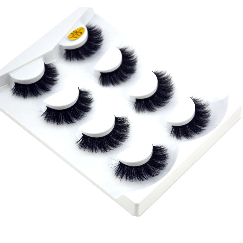 HBZGTLAD New 4 pairs natural false eyelashes fake lashes long makeup 3d mink lashes eyelash extension mink eyelashes for beauty