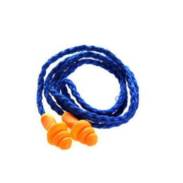 10Pcs Soft Silicone Corded Ear Plugs Ears Protector Reusable Hearing Protection Noise Reduction Earplugs Earmuff Ear Protection