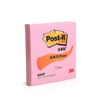 3M Post-it 4 pads a lot Classic Notepaper 654P Yellow Color Postit Sticky Pasted Times Office Supplies Stationery 100 pages pad