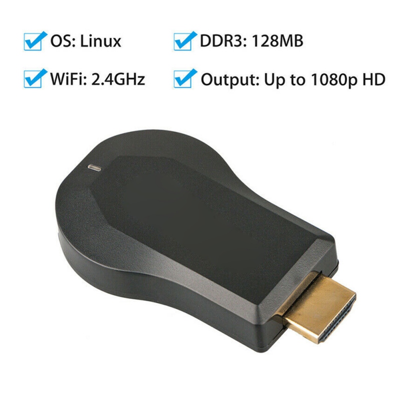 Wireless HD Screen Mirroring Dual-core Decoder HD TV stick Wireless Miracast Airplay Dongle WiFi Display Converter