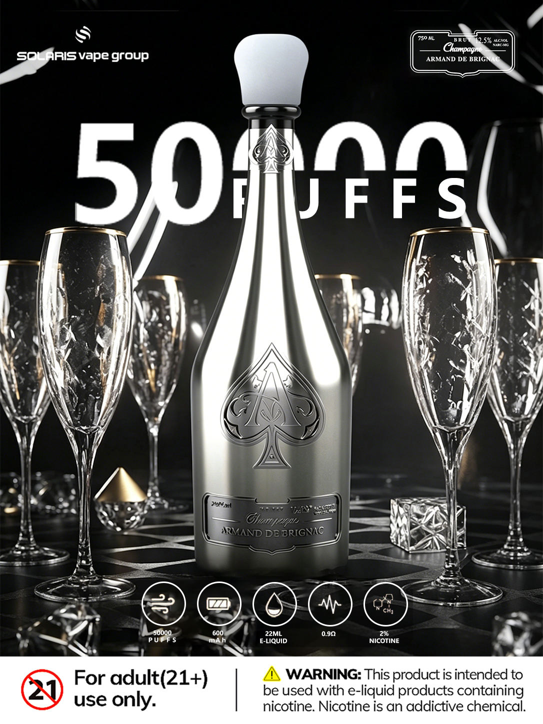 Armand de brignac Champagne vape 50000 Puff (7)