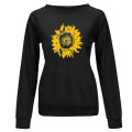 Plus Size Harajuku Hoodie Sunflower Print Tops Women Loose Long Sleeve Hoody Sweatshirt Female Autumn Winter Pullover Streetwear