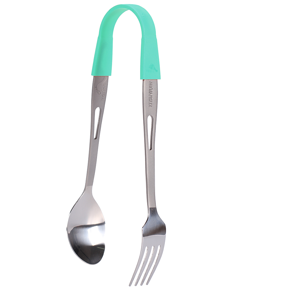 Toaks Spoon Fork Titanium Ultralight Eco-friendly Titanium Fork Spork Spoon Set Household Kitchen Dining Tableware Fork SLV-15