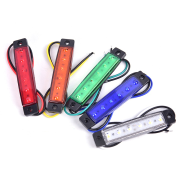 Car External Lights LED 12V 6 SMD LED Auto Car Bus Truck Lorry Side Marker Indicator low Led Trailer Light Rear Side Lamp