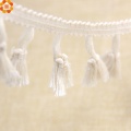 5Yard White/Black/Beige DIY Cotton Tassel Fringe Ribbon Lace Trim Ribbons Sewing Cloth Crafts Accessories&Home Party Decoration