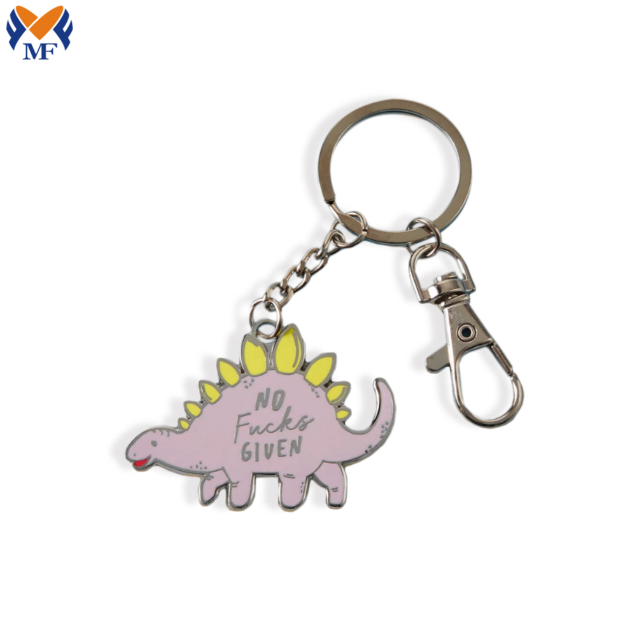 Metal Dinosaur Keychain