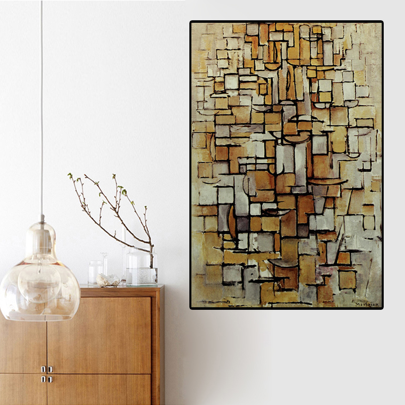 Canvas Painting Print Piet Cornelies Mondrian Still life Abstract Living Room Home Decor Modern Wall Art Oil Painting Poster HD