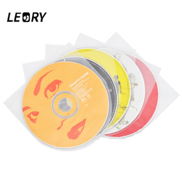 LEORY 50pcs 5 inch disc CD DVD Inner Bag Protection Dustproof Anti-static CD/DVD disc bag Double-sided 8 wire Bag