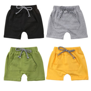 Infant Baby Boy Girl Kids Casual Pocket Pants Cotton Shorts Beach Pants