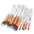 Hot 10 pcs/Set Marbling Makeup Brush Eye Shadow Women Makeup Brush Foundation Brush Contouring Brush Makeup Tools Sets TSLM1