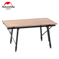 Naturehike Outdoor Camping Folding Table Wood Grain Telescopic Foldable Picnic Table Bearing 30kg Stable Portable Daily MW03