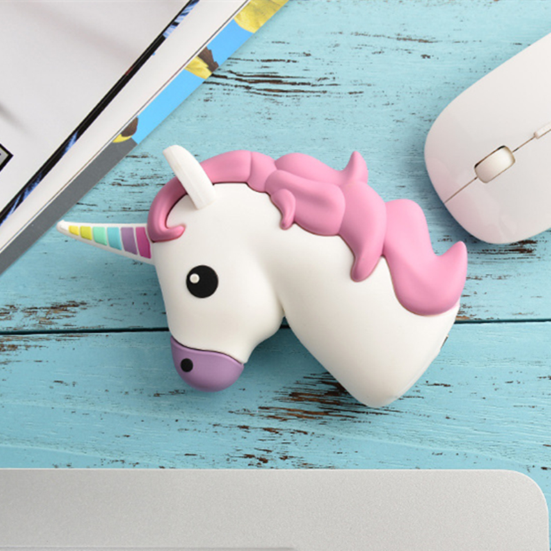 2000mAh Portable Power Bank Charging Case for iPhone Samsung Huawei OPPO Unicorn Cartoon Power Bank USB Battery Charger Case