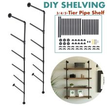 1 Pair 3/4/5 Tier Wall Shelf Brackets Iron Pipe Furniture Home Improvement Decor Diy Hardware Hanging Storage Shelves Brackets