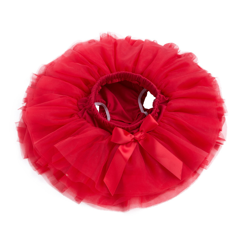 Baby Girl Skirt Fluffy Tutu Tulle Pantskirt Infant Toddler Princess Divided Skirt Mesh Multi-layers Skirts Birthday Festival