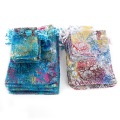 50pcs/lot 7x9cm 9x12cm 10x15cm Colorful Organza Bags Jewelry Packaging Bags Wedding Favor Gift Bags Drawstring Pouches