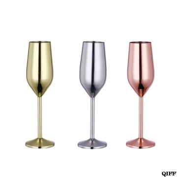 Stainless Steel Wine Glass Goblets Champagne Goblet Cocktail Glasses Whiskey Cup