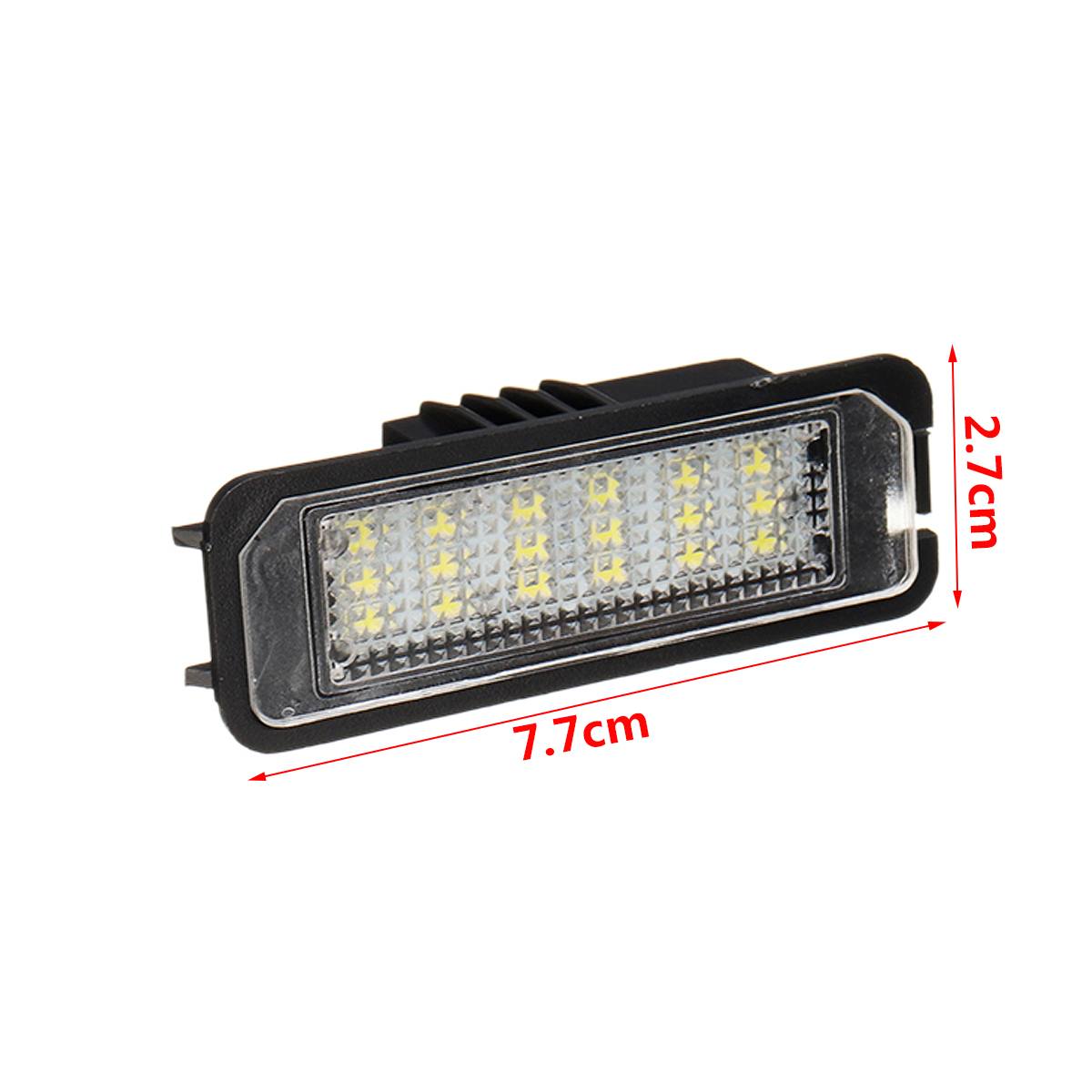 2Pcs 12V 5W LED Number License Plate Light Lamps for VW GOLF 4 6 Polo 9N for Passat Car License Plate Lights Exterior Access