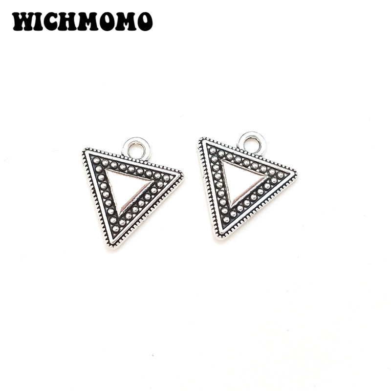 New 20 Pieces Zinc Alloy Geometric Triangle Shape Charms Pendants for DIY Jewelry Accessories PJ268