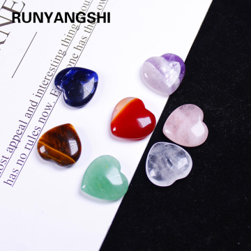 Runyangshi 7pc Natural Love crystal crafts Chakela Stone Set 7 Colors Yoga Energy Art Stone for Home Decoration Girls