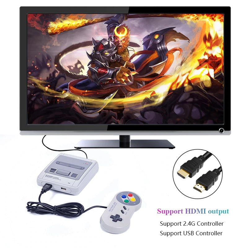 Retroflag HDMI Video Game Console SUPERPi Case For Raspberry Pi 3B DIY TV Game Player With Gamepad And 64G Support Four Players