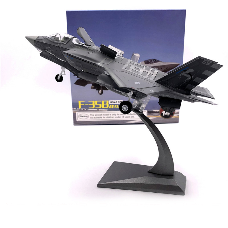 Aircraft Model Diecast Metal 1:72 US Marine Corps F35B vertical take-off and landing F35 stealth military fighter model Plane