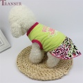 Transer Pet Supply RORAL Printing Leopard Dog Dress Summer Pet Dogs Puppy Apparel 80321