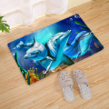 Home Textile 3D Carpet Indoor Door Mat Kitchen Bathroom Bedside Mats Rug Soft Flannel Aquarium Dolphin Dining Living Room Carpet