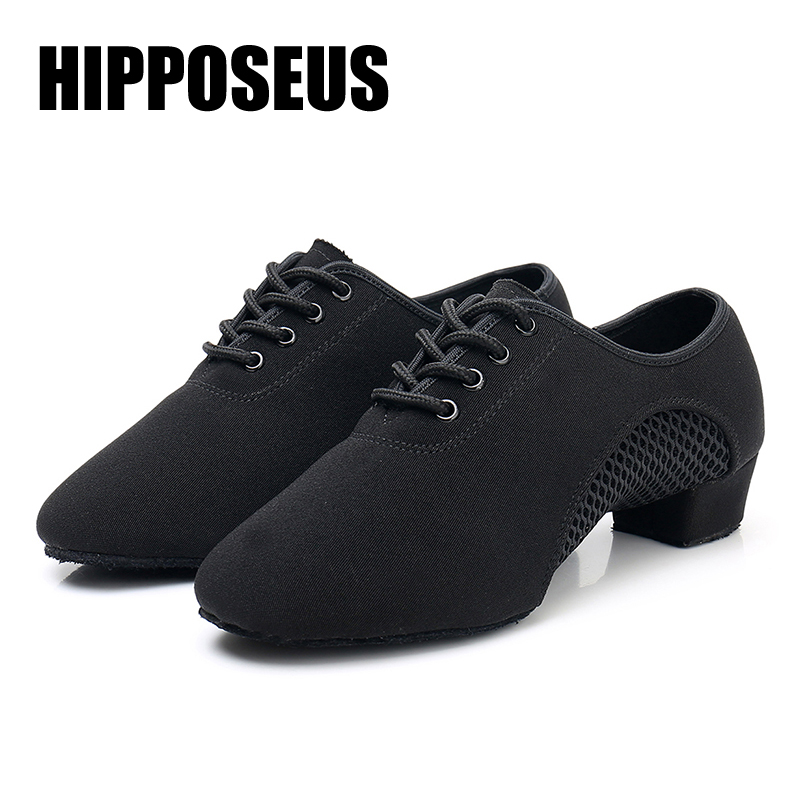 Hipposeus Unisex Dance Shoes for Men Women Girls Ballroom Dancing Modern Tango Jazz Performance Practise Salsa Shoes 3.5CM Heels