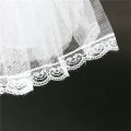 Women Double Layers Solid Color Short Tulle Petticoats Elastic Waistband A Line Mesh Underskirt Crinolines For Wedding Dress