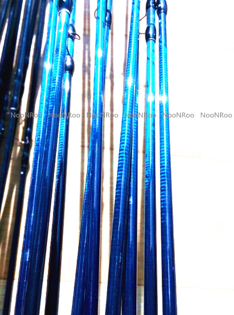 Travel Fly Rod Graphite fly rod blank (9' 5wt. seven piece travel rod) Transparent blue color Private custom material