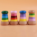 Rainbow Wooden Toys Cute Magical Mini Kaleidoscope Bee Eye Effect Polygon Prism Children Toy