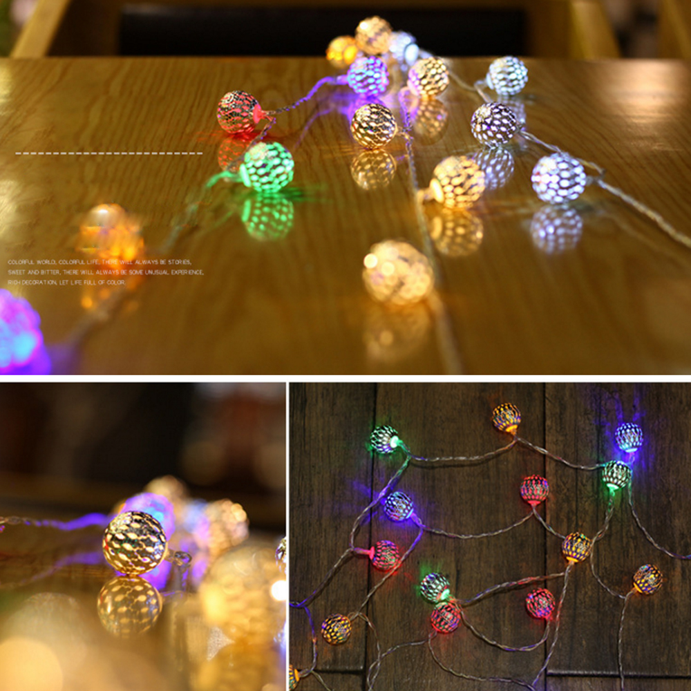 3M 6M Ball LED Light String Battery Powered Christmas Garland Fairy Lights Bedroom Decoration for Home Holiday Party Wedding